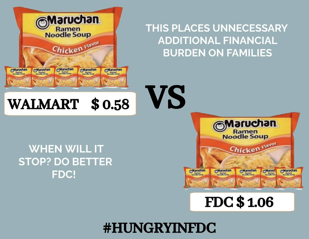 As if life isn’t hard enough for the families of the incarcerated,we spend TOO MUCH MONEY on overpriced food,phone calls & travel expenses!Incarcerated have no way of earning money,this falls back on the families! @GovRonDeSantis @FL_Corrections @WOGXFOX51 @WCJB20   #hungryinfdc