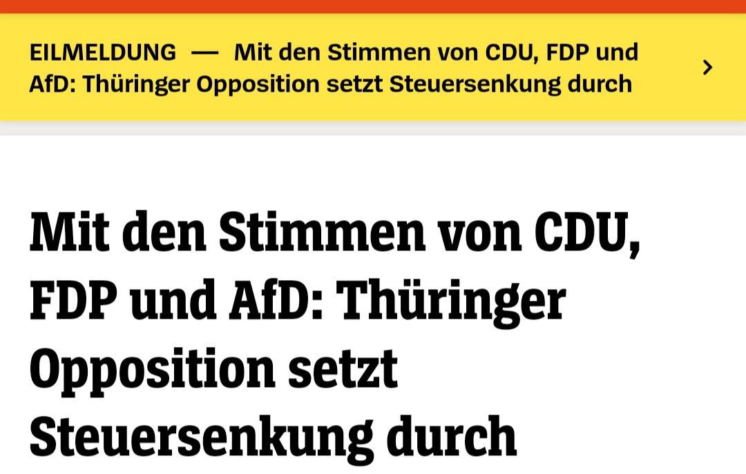 Die Bundesrepublik hat heute eine Partei der Mitte verloren.
Wer den Pakt mit der Hoecke-AfD schließt, blickt freudig der hässlichen Fratze des Rechtsextremismus entgegen. #thueringen #gegenrechts