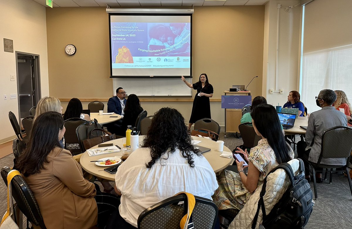 Student Basic Needs Senior Program Manager @queenahoang welcomes attendees to our #studentparentsummit! 🙌🏼 We look forward to learning from this amazing group of #studentparent champions from across the California State University system.