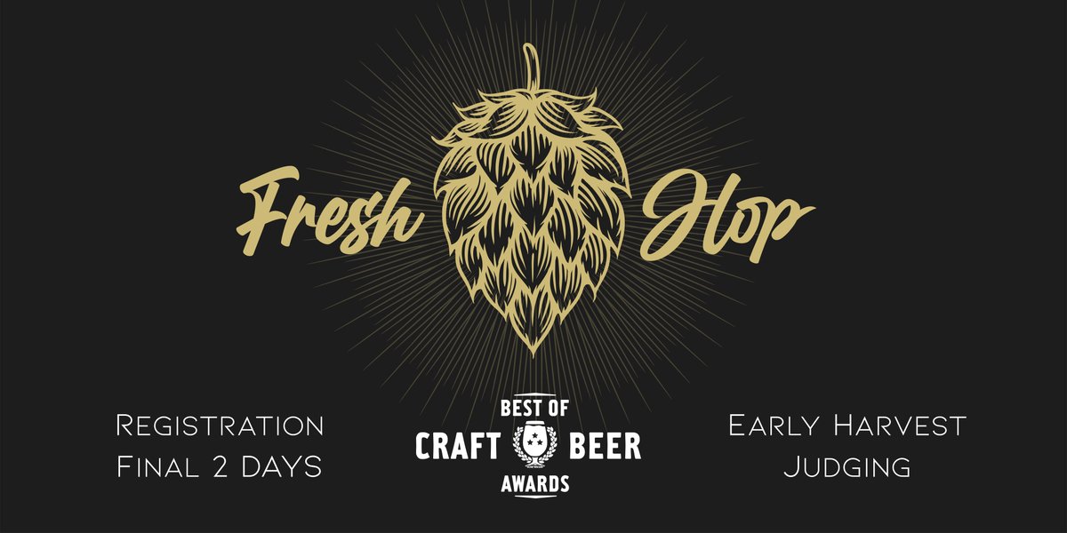 BestOfAwards's tweet photo. // Final 2 days of Early Harvest registration! //
Compete in the largest Fresh / Wet Hop Beer Competition in North America.
https://t.co/Mx0FjmSjT6
#freshhop #hopharvest #craftbeer #brewing #beer #BoCBA https://t.co/peG2rp0hI8