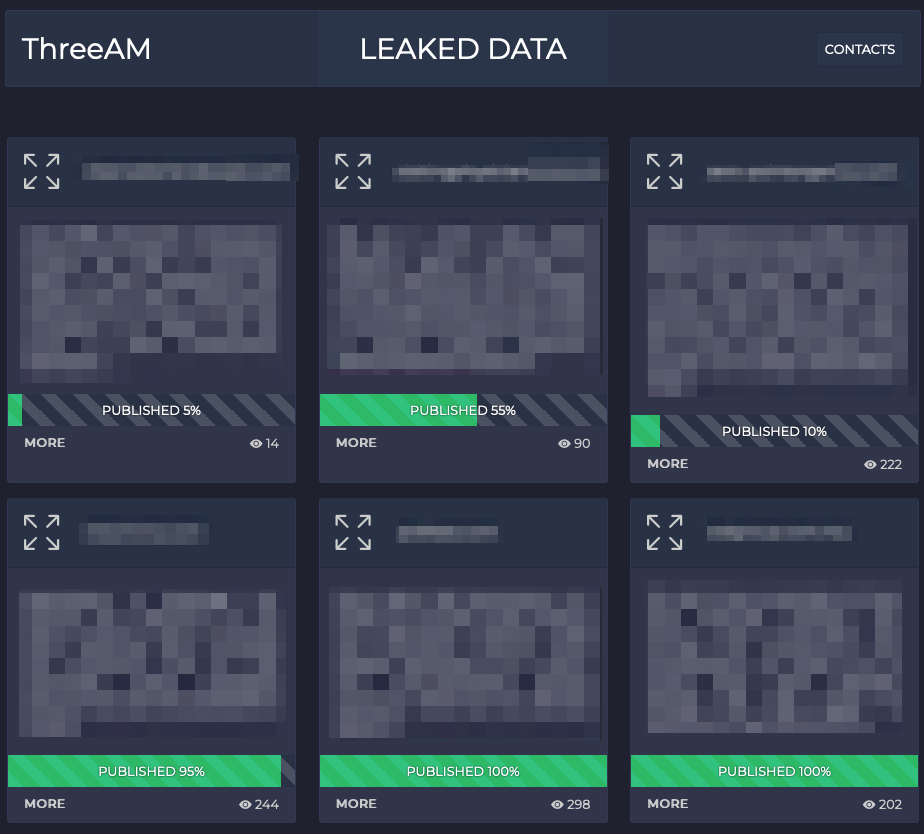 mxm0z's tweet photo. Spotted #3AM #ThreeAM #Ransomware blog already listing 6 victims, first one being on Aug 24th

A lot of noise since yesterday but seems like this group is already working for some time

@socradar  @CyberSleuth1  @BleepinComputer @TheFinalHop  @BroadcomSW

#threatintel #darkweb https://t.co/NdcO39rmfL