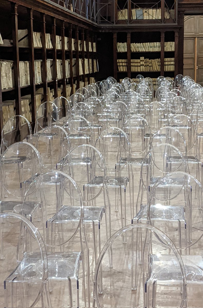 ingoalle's tweet photo. Let's take a minute to appreciate the chairs at @tevpa2023 conference in Archivio di Stato in Nápoli. #TeVPA23 https://t.co/dChzk55uK7