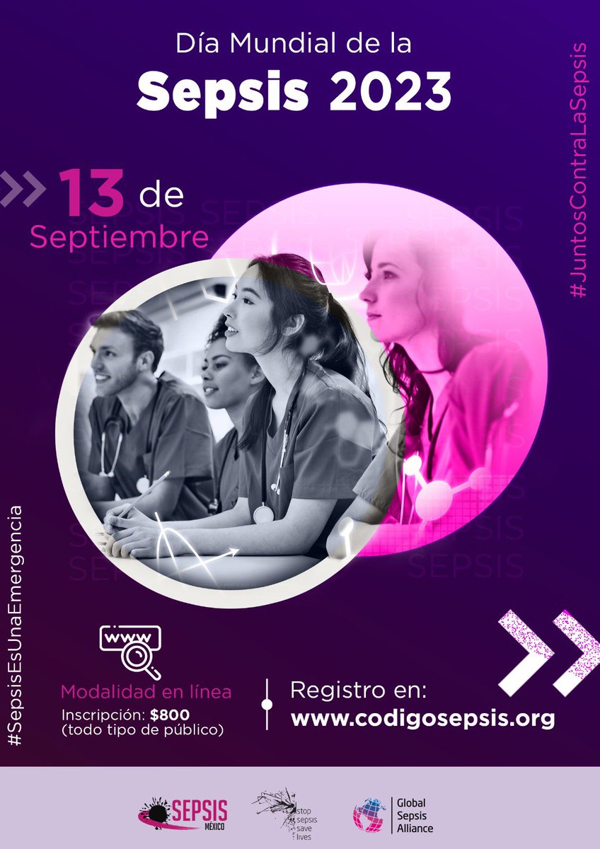 Sepsis_Mx's tweet photo. ✅💻 #JuntosContraLaSepsis 💻✅

¿Te perdiste el Webinar del Día Mundial de la #Sepsis?

👨‍💻 Vuelve a verlo (on-demand)
🖊 Registro en https://t.co/SiQoVy9oM8
🏅 Constancia disponible al término https://t.co/U1gXDfm9mr