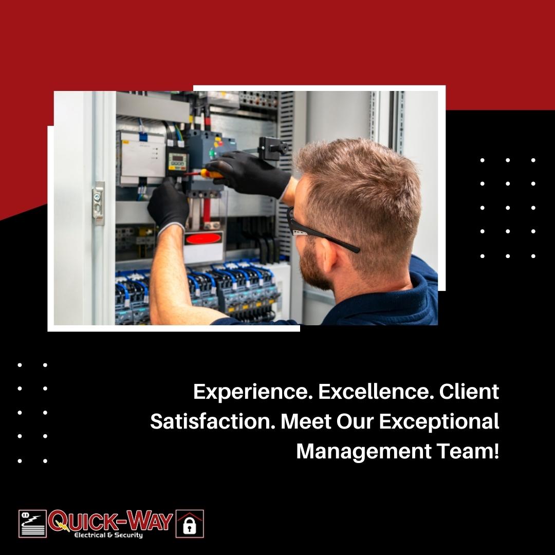 Experience. Excellence. Client Satisfaction. Meet Our Exceptional Management Team!

Visit our website at quickwayelectric.com/pages/home for Top-tier Electrical and Security Solutions!

#ElectricalExperts #TopQualityServices #30YearsExperience #MedicineHatElectric