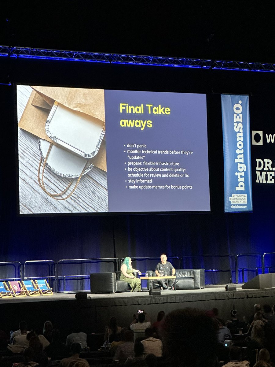 Prepare to be flexible with structured data, look out for new types appearing &amp; others going away <a href="/JohnMu/">John 🧀 ... 🧀</a> #BrightonSEO