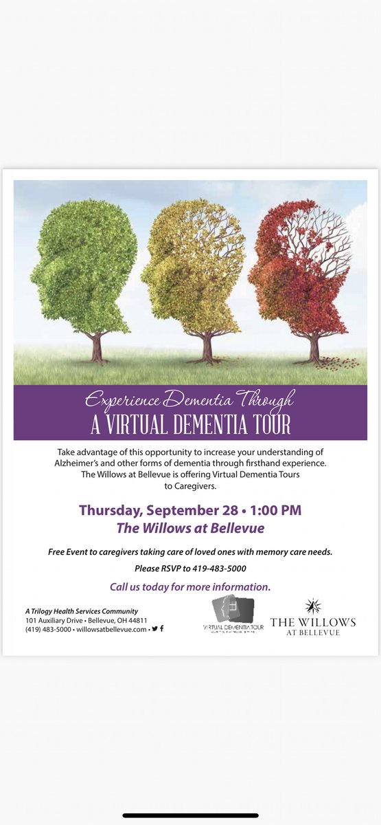 Please join us for our Virtual Dementia Tour and see through the eyes of loved ones who are on their dementia journey.