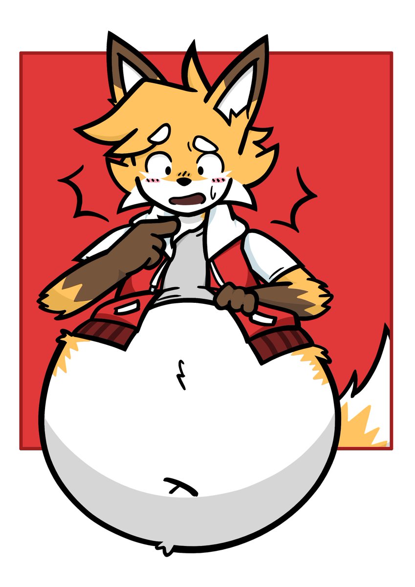 FoxBoi001's tweet image. He isn't belly-proof