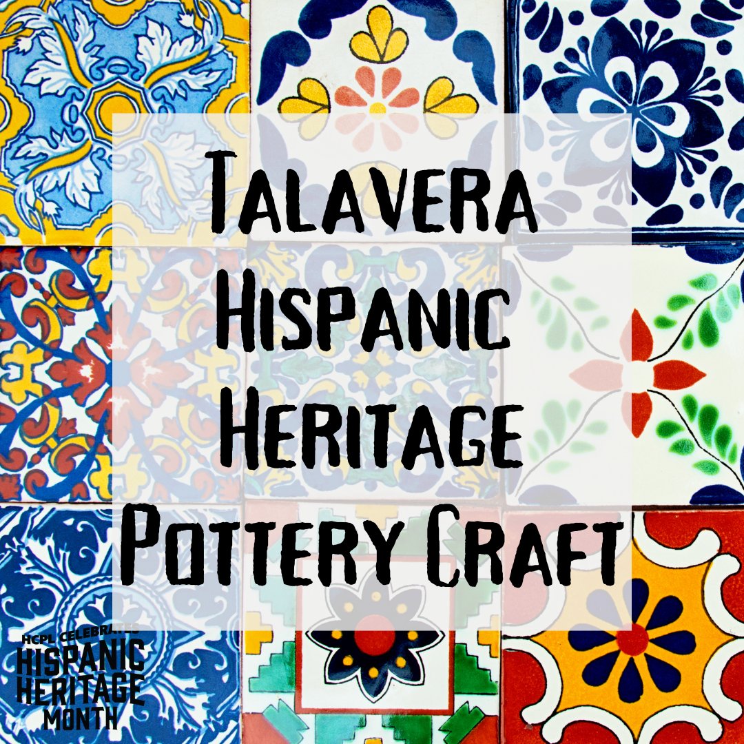 barbarabushlib's tweet image. #HispanicHeritageMonth Crafternoon Presents: Talavera Pottery Craft! 🖌️ 
.
Happening on September 21st @ 4PM.
.
Come try your hand at #DIY Talavera art styled tile painting.
.
Register here ---&amp;gt; bit.ly/3qVvjT9
#BarbaraBushLibrary #crafternoon #HarrisCountyPL #pottery