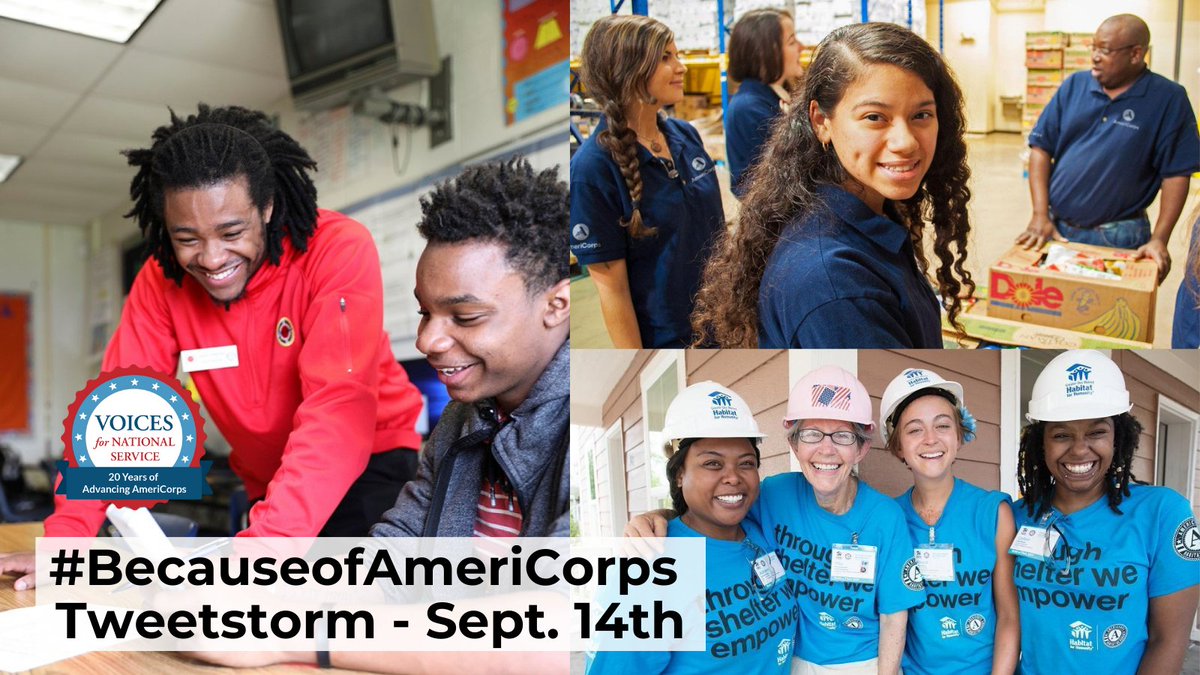 HabitatVoices's tweet photo. #BecauseofAmeriCorps, over 200,000 @AmeriCorps service members are working with local nonprofit and community organizations to meet the country’s most critical needs, from affordable housing with @Habitat_org to veterans’ services to education. #Stand4Service https://t.co/hcHPwMNPlx