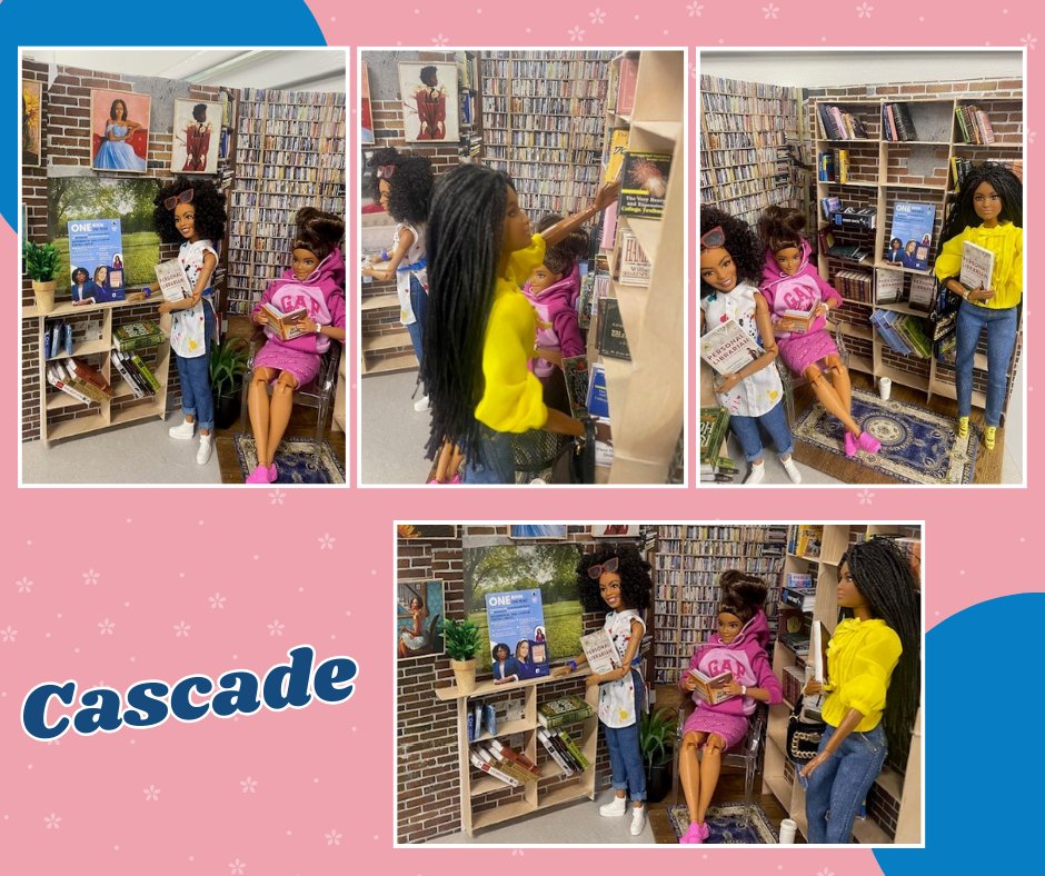 fulcolibrary's tweet photo. Hi, Barbie!
Swing by the Cascade Branch to say "Hi, Barbie!" to our lovely plastic friends, and check out your copy of "The Personal Librarian" for this month's One Book One Read event!
#barbie #obor2023 #fulcolibrary #display https://t.co/g1DMQaPNMb