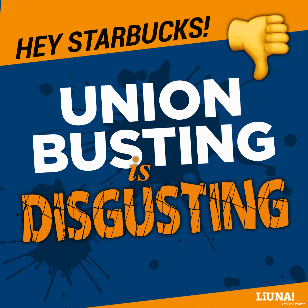 LIUNA's tweet photo. Shame on @Starbucks. Don't you know #UnionBustingIsDisgusting https://t.co/30YG0zg1Wl