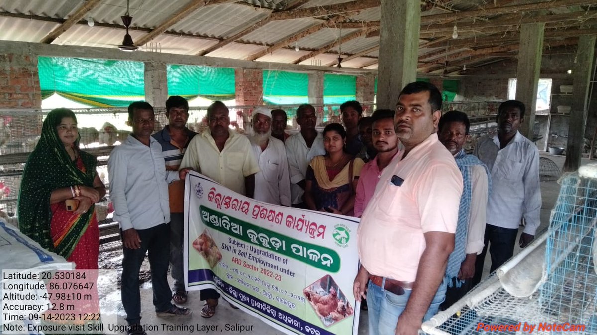 VDsalipur's tweet photo. ଦୁଇ ଜଣ ସଫଳ ଅଣ୍ଡା ଦିଆ କୁକୁଡ଼ା ପାଳନ କରିଥିବା ଚାଷୀଙ୍କ ଫାର୍ମ ପରିଦର୍ଶନ ରେ ଆଜି ଆଗ୍ରହୀ ଚାଷୀ ମାନଙ୍କୁ ନିଆଯାଇଥିଲା .@CMO_Odisha @dahvsodisha @farddept @rajaaswain @ovsacuttack https://t.co/jzIpuJDgd2