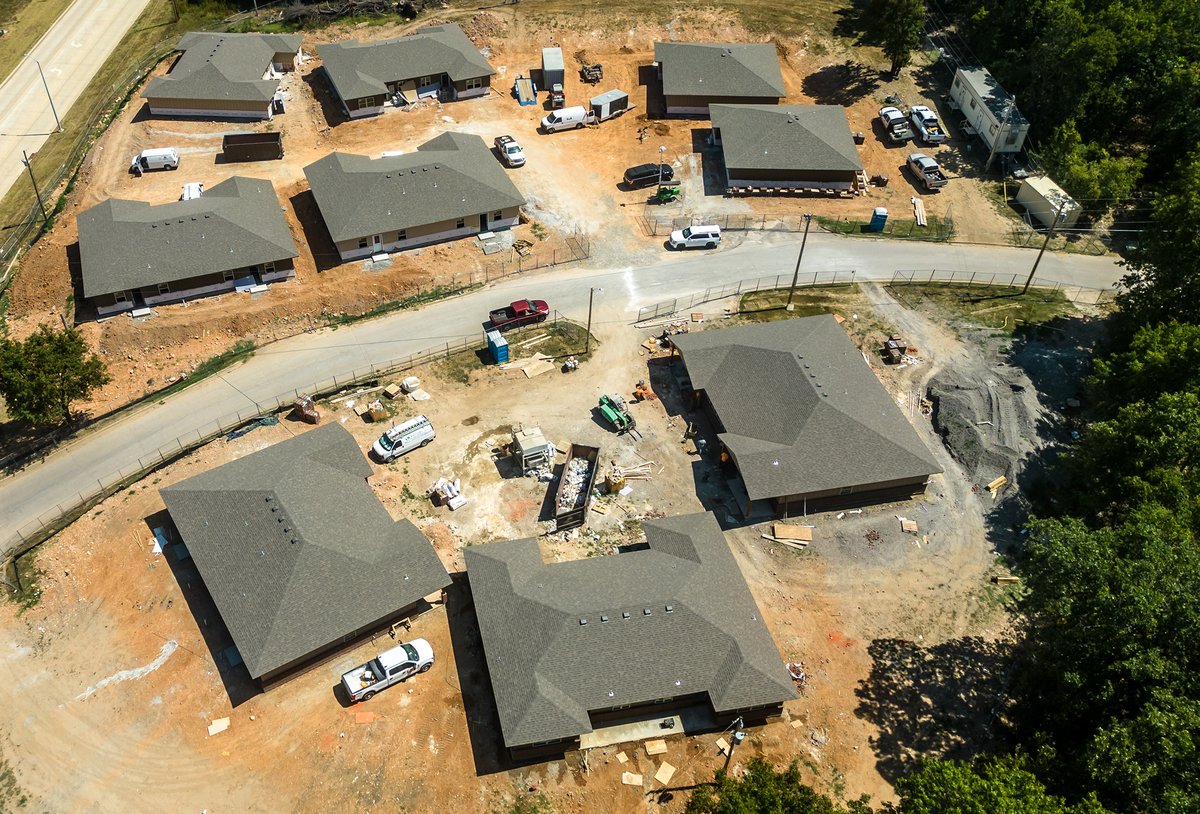CherokeeNation's tweet photo. 📢 A #CherokeeCommunity update! We're making fantastic progress over at the Birdtail Housing Addition! Last December, we began this $4M housing project, replacing 50-year-old duplexes with 16 low-income duplexes. Cherokee families on the waitlist will move in later this year! ✨ https://t.co/r22uPgvVbL
