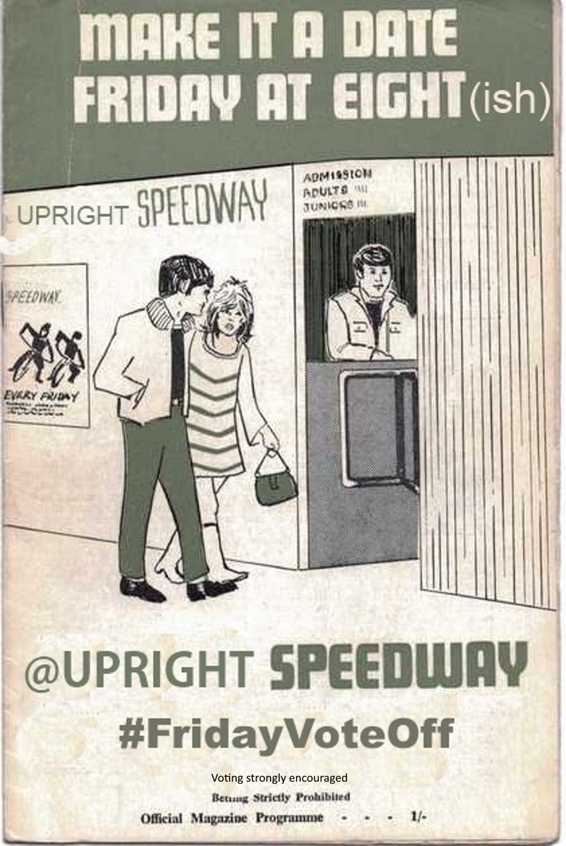 UprightSpeedway's tweet image. Well done if you knew Mrs Upright was at Harringay. @FarThrumShay was 1st.
 
This brings us nicely to the Play Off Final #FridayVoteOff tomorrow
Sheffield v Ipswich. 
Wyer/Shooey and Tiger/Sanders got them to the final, shall we keep the same riders or make some changes 🤔