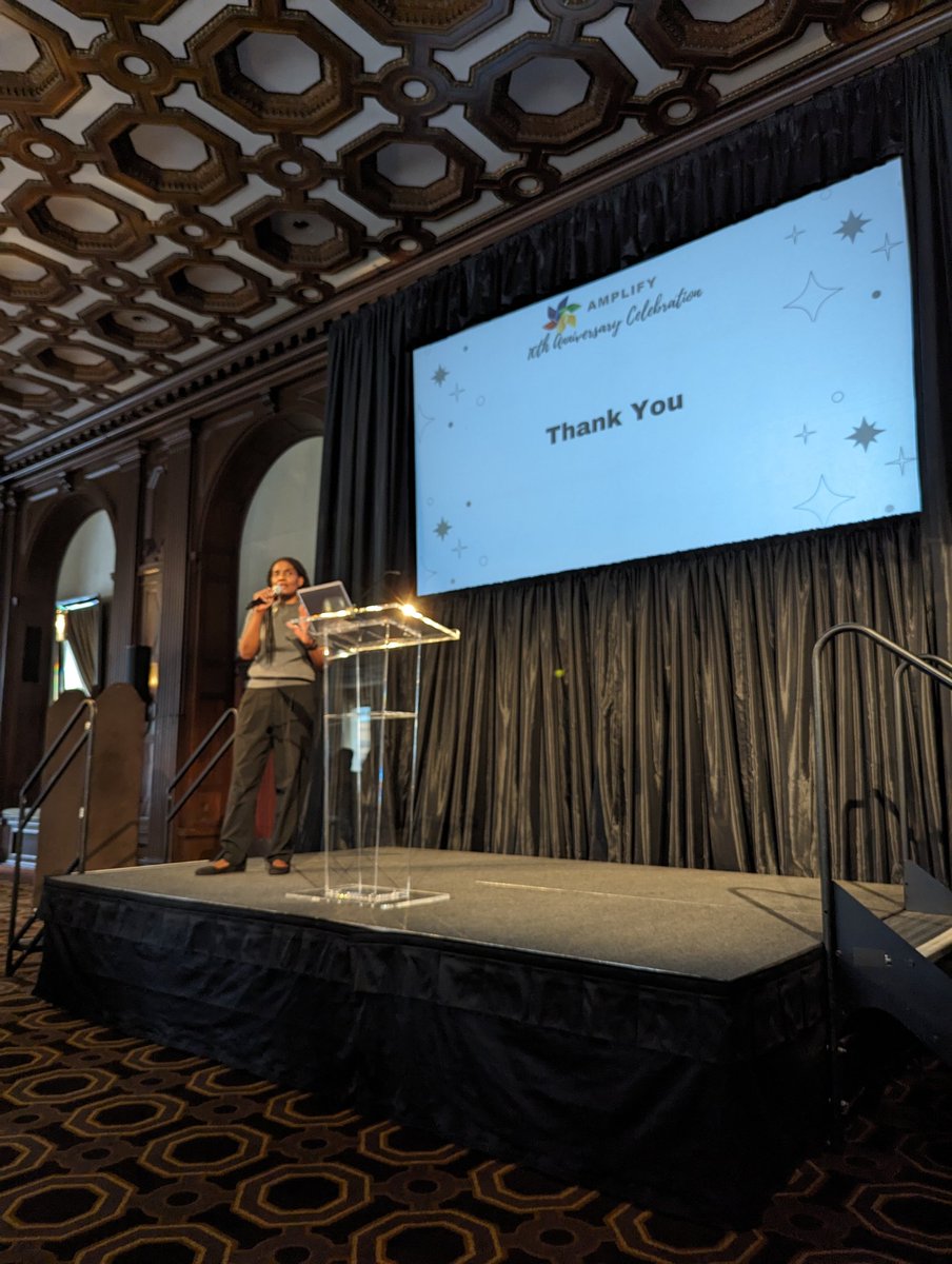 Thank you <a href="/AmplifyNGO/">Amplify</a> for the amazing things you do, and having me and other wonderful people at this event. Congratulations on 10 years and here's to many more!! #amplify #Salesforce #RepresentationMatters