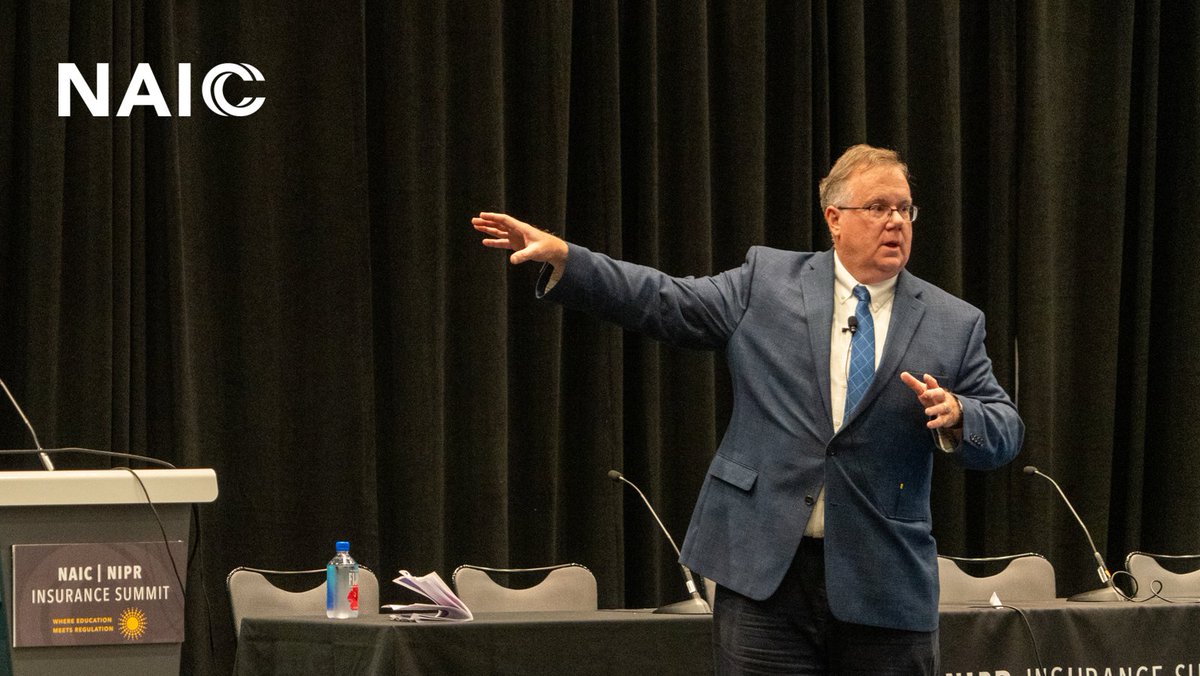naic's tweet photo. Pharmacy Benefit Manager legislation &amp; short-term, limited duration plan regulations at the federal level were among the “Health Insurance Hot Topics” covered by Brian Webb, NAIC Assistant Director for Life &amp; Health Policy and Legislation, to close out the #NAICInsuranceSummit. https://t.co/4AcijPNX2w