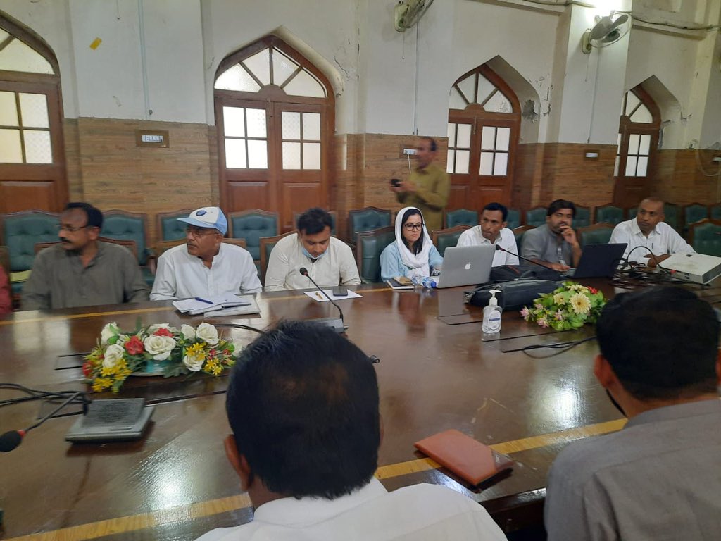 Mr. Javaid Ahmed Kumbhar, Deputy Commissioner Larkano, has conducted a meeting regarding District Polio Eradication Committee (DPEC) and Post Campaign Review for SNIDs. #Sindhgovt