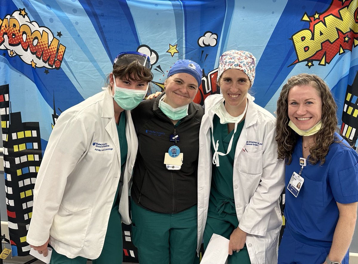 Superheroes? Or the ⁦@Duke_Childrens⁩ peds surgery team?? #pedsurgbestsurg ⁦@Mho2107⁩ @ksjones610 ⁦@DukeSurgRes⁩ ⁦@APSASurgeons⁩ ⁦@DukeSurgRes⁩