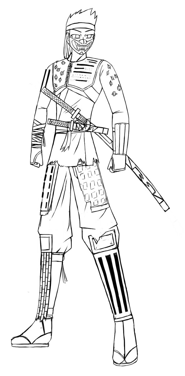 Exciterider2002's tweet photo. Sketch of my ronin OC. Will polish it and color it later. If I have the freetime to do so, that is. https://t.co/x01mpaps04