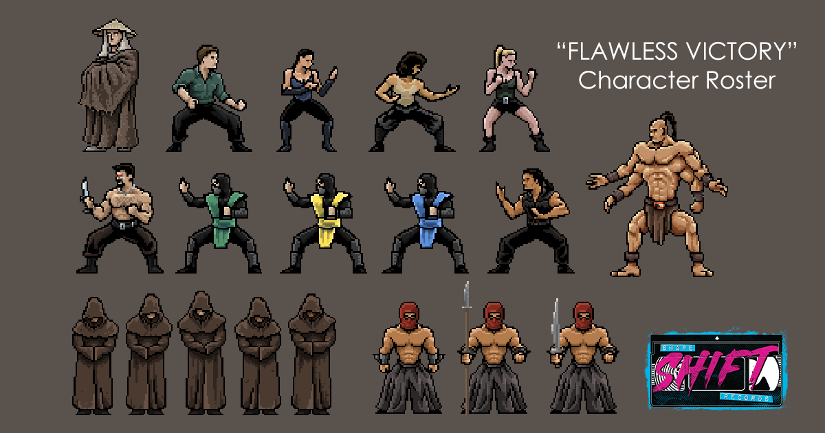 🎮 Hello, you beautiful Shapeshifters! 

🕹️ With MK1 early access dropping today, we're ready to celebrate! 🎉 Get a sneak peek at our upcoming 16-Bit album, FLAWLESS VICTORY - a reimagining of the '95 Mortal Kombat movie soundtrack. Check out these fatally cool pixel