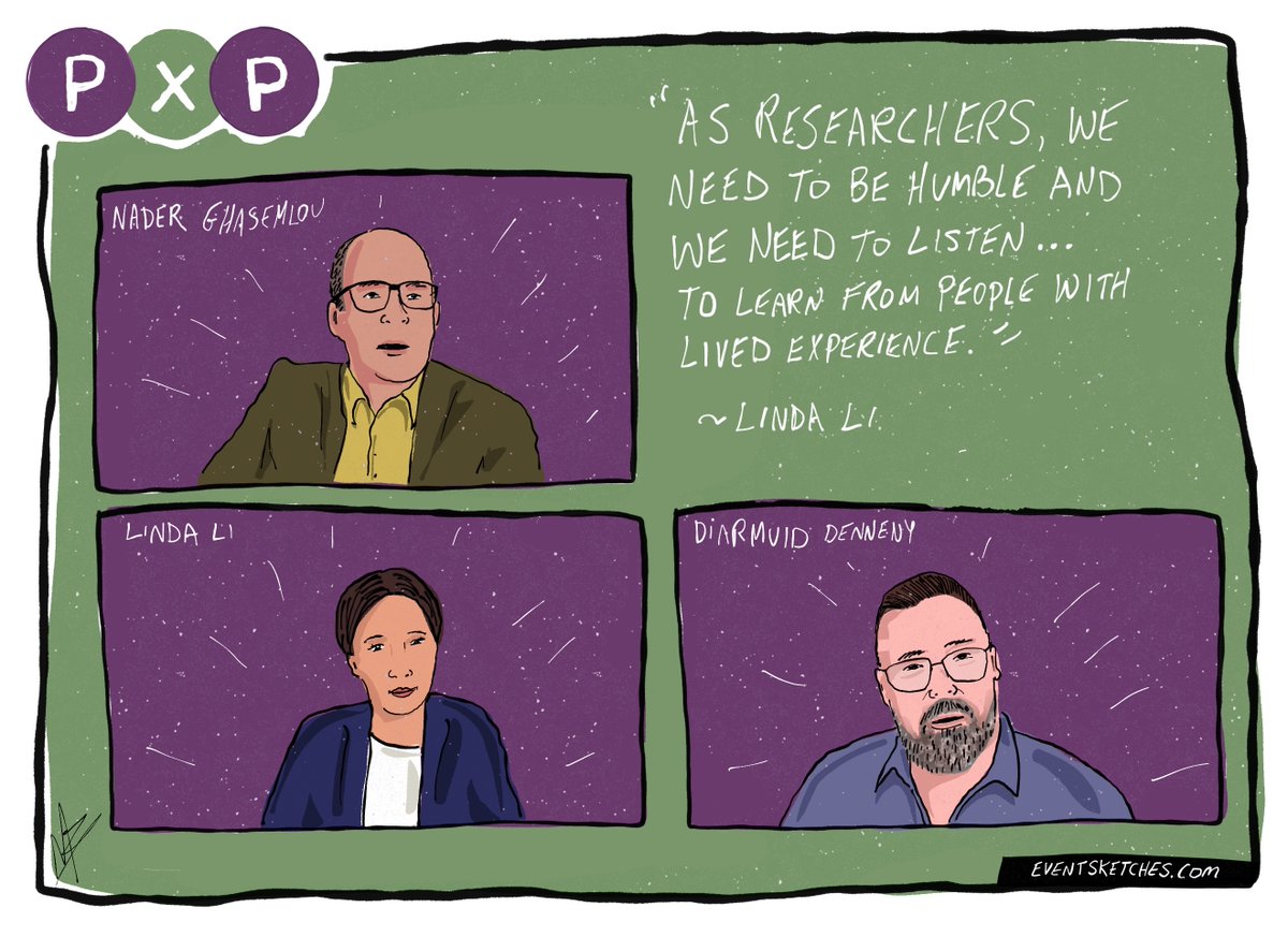 "As researchers, we need to be humble and we need to listen... to learn from people with lived experience." - <a href="/LLi_1/">Linda Li</a> speaking yesterday at #PxP Day 2.

Join us for the final sessions today at 3 pm PST/ 6 pm EST / 8 am AEST: bit.ly/PxP-Register

#PWLE #PPI