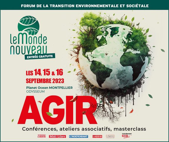I'm glad to mother this 4th edition of the LeMonde Nouveau Forum. 

See you from Thursday Sept 14 to 16 at <a href="/PlanetOcean/">Search Engine News</a> Montpellier and #odysseum. 

We are agents of change! 
I will share my keynote speech soon. 
This event is organized by <a href="/Midilibre/">Midi Libre</a> <a href="/L/">I have but one letter. It is L</a>'Agency  <a href="/lindependant/">L'Indépendant</a>