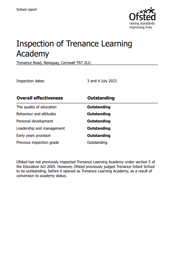 TrenanceAcademy's tweet photo. 354 children, 59 staff members, 3 inspectors, 2 days, 1 judgement... Trenance is Outstanding!🌟 #TeamTrenance #TheBestStartInLife #AsOneFollow this link to watch our video on the Trenance Facebook page.  https://t.co/uyD60OAGOM @kernow_learning https://t.co/eEn0KoWfg1