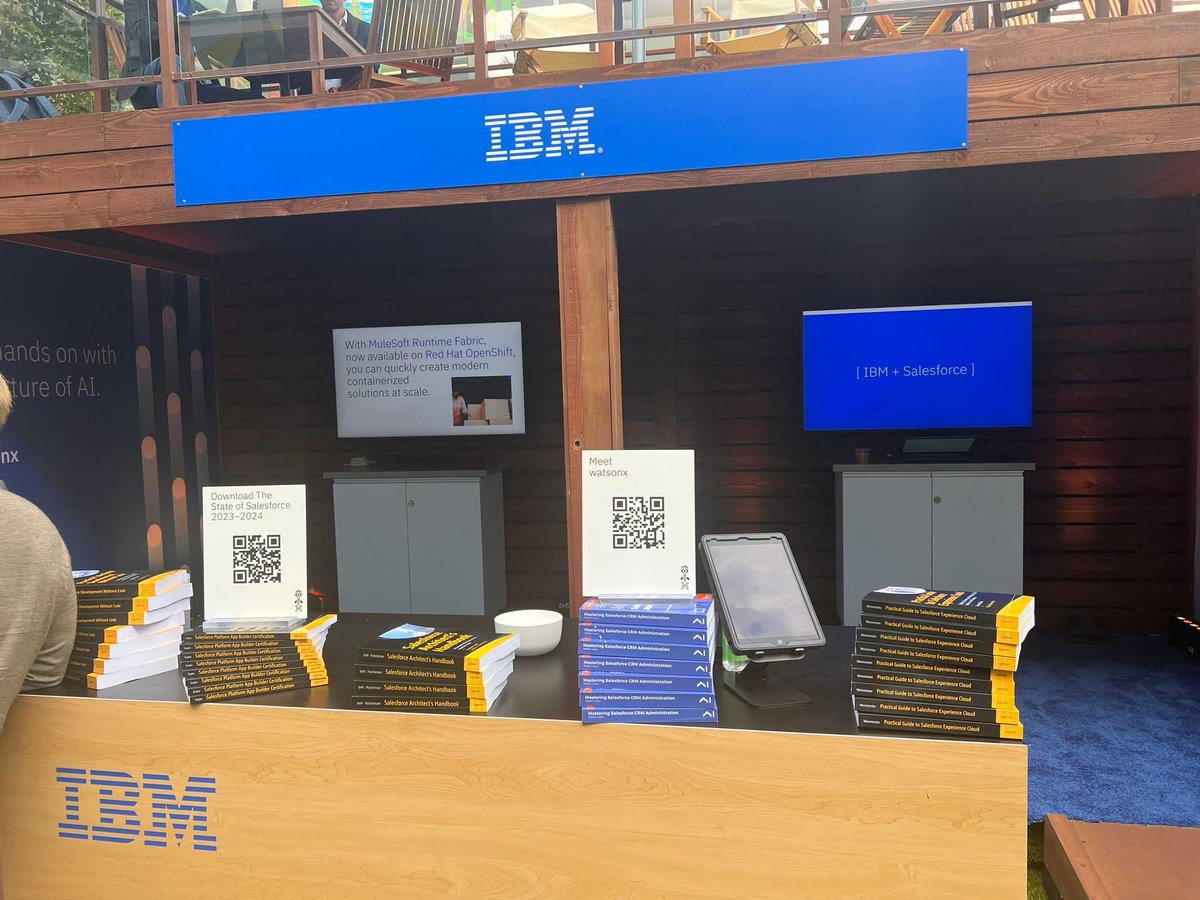 Come to the IBM booth in the Dreamforest at 11am today (Thursday) to select a (free) book and have it signed by the author. I'll be there, along with three other IBM authors, including @jitendrazaa and @automationchamp! #dreamforce #IBM