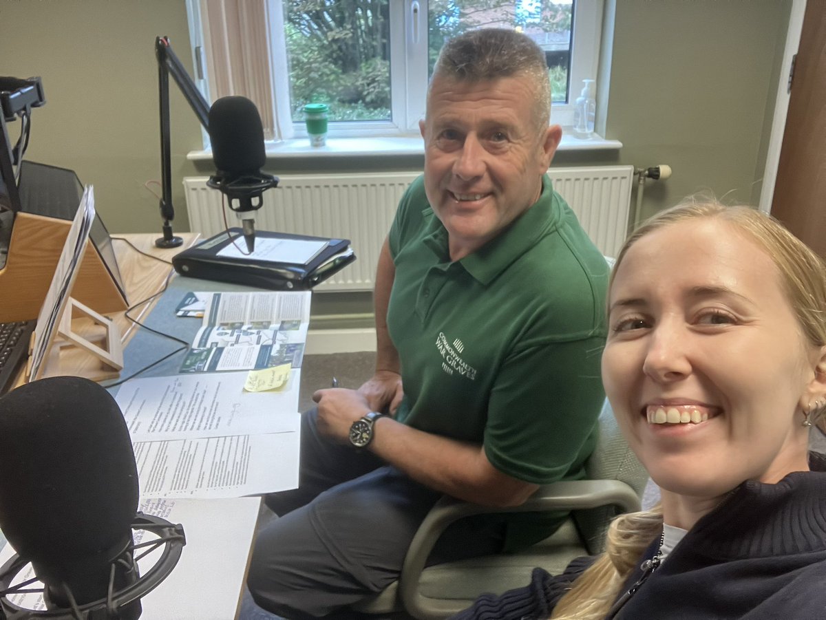 Fabulous afternoon at @LCRLincoln talking things @CWGC with @MacMacDonald649. Huge thank you to Graham and the team for having us back on the show!