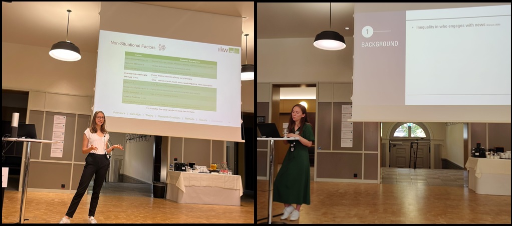 This week, @nadja_oz and @ElliSchmidbauer presented their work on data donation as part of the @CSSLMU at @ifkw_lmu at the Data Donation Symposium in Zurich. Thanks to @th_friemel and @NicoPfiffner for the organization and @UZH_dsi for hosting this great network event 🙌