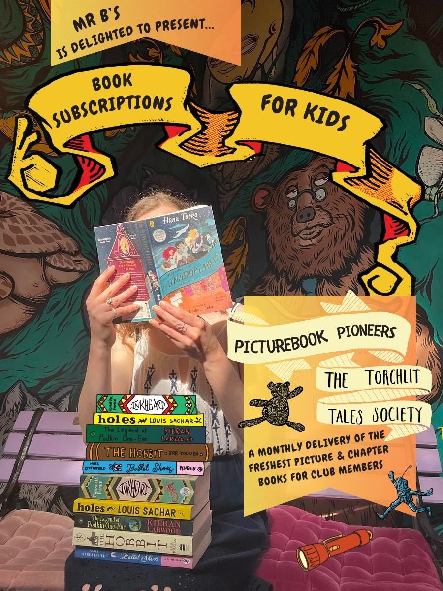 We’re over the moon to announce two incredible new products for kids - the Picture Book Pioneers and the Torchlit Tales Society - reading club subscriptions for story lovers and voracious readers! Visit our website to learn more #kidssubscriptions #mrbsemporium #bookishgifts