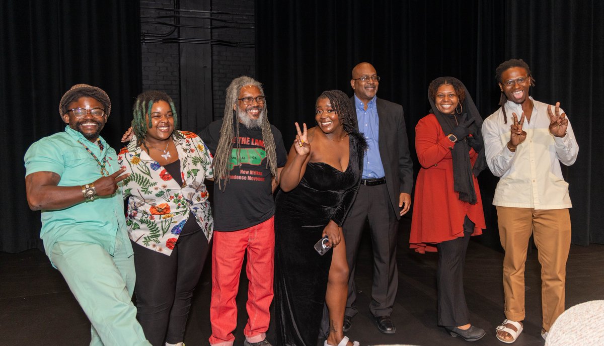 CJAOurPower's tweet photo. For the past 19months, CJA's Black Caucus worked on a film to tell the stories of Black frontline communities fighting against polluters, cultivating food sovereignty &amp; leading on solutions.

"Grasping at the Roots" premiered @ the historic MadameWalker Theater in Indianapolis.🧵 https://t.co/kbKIVINgjR