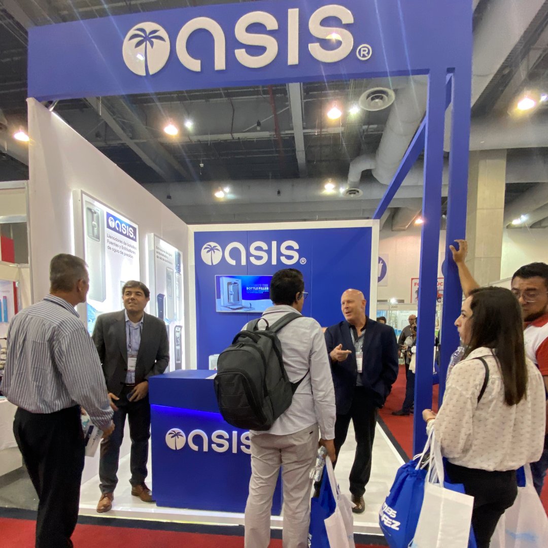 OASISIntl's tweet photo. Reflecting on #AquaTech Mexico! Thank you to everyone who stopped by, engaged with us, and shared our enthusiasm for a well-hydrated world.
#HydrationInnovation #WaterFiltration #DrinkingWater #WeKnowWater https://t.co/CED7f6dHKL