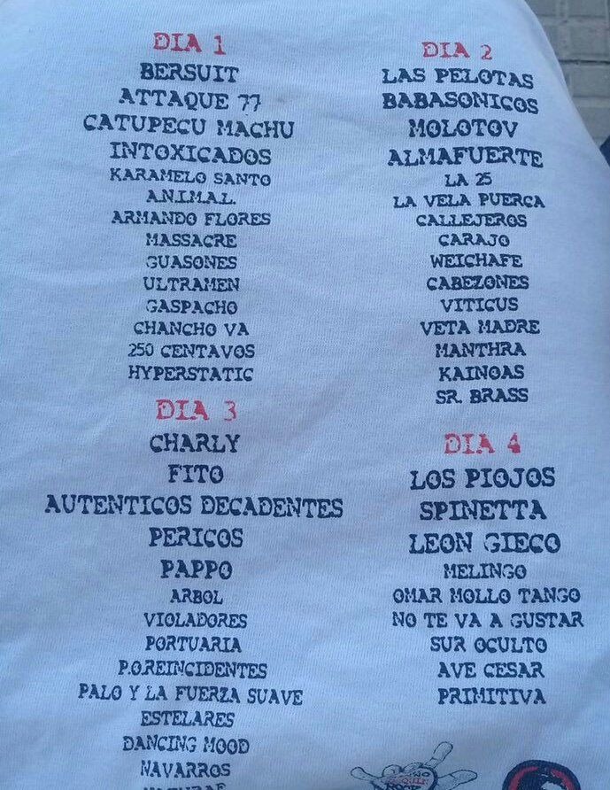 si tuviese una maquina del tiempo iria al cosquin rock del 2003