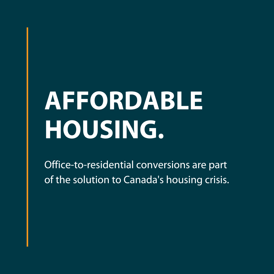 Strategic Group has proven that converting old office towers into new multi-family housing can be done faster and more economically than constructing an entirely new residential tower. Learn more: strategicgroup.ca/conversions