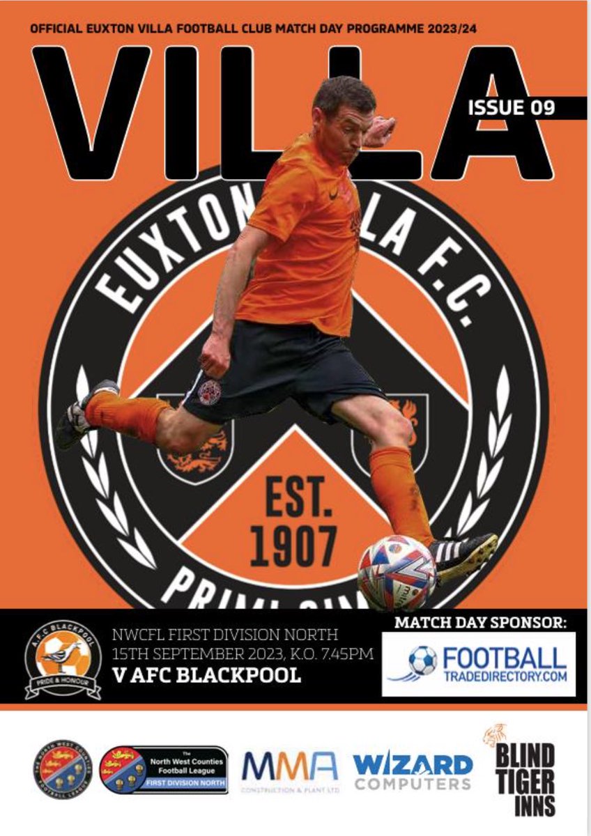 Friday Night Football v <a href="/AFCBlackpool/">AFC Blackpool</a> 
Ko 7.45 - Cash &amp; Card 
Programme drop £2 @NonLgeProgs 
The weather forecast looks great ☀️
Clubhouse / Refreshments from 6.30
FREE on-site parking 
Everyone welcome 🤝
Support local 👍
Match Sponsor: 
Football Trade Directory 👏