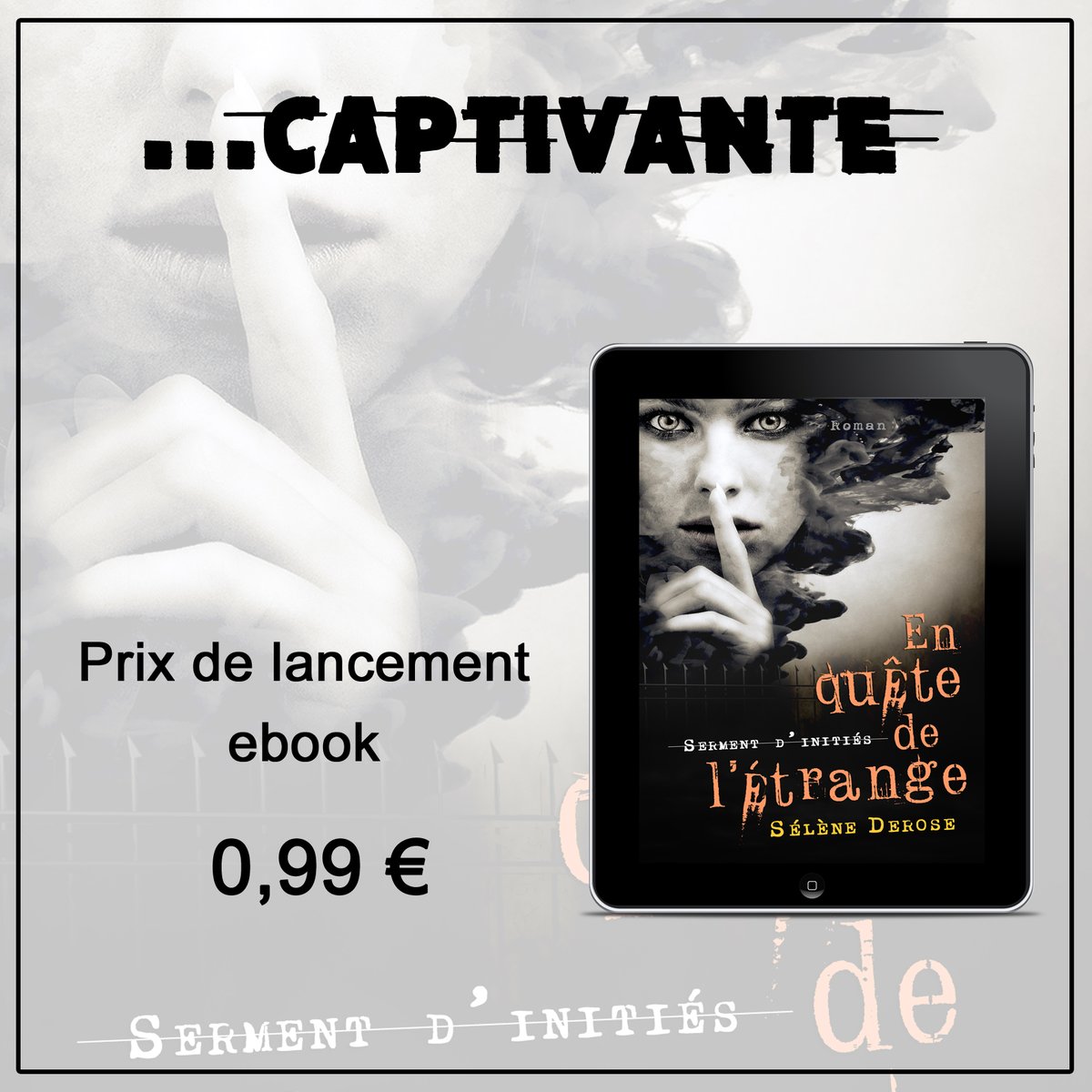 🔥📕Nous y voilà ! C'est avec grand plaisir que je vous annonce la parution de la nouvelle histoire En quête de l'étrange : "Serment d'initiés".

J'espère cette fois encore vous embarquer dans une lecture inquiétante et intense !🕵️‍♀️
amazon.fr/-/dp/B0CHCJ47WP

#eqdl #SeleneDerose