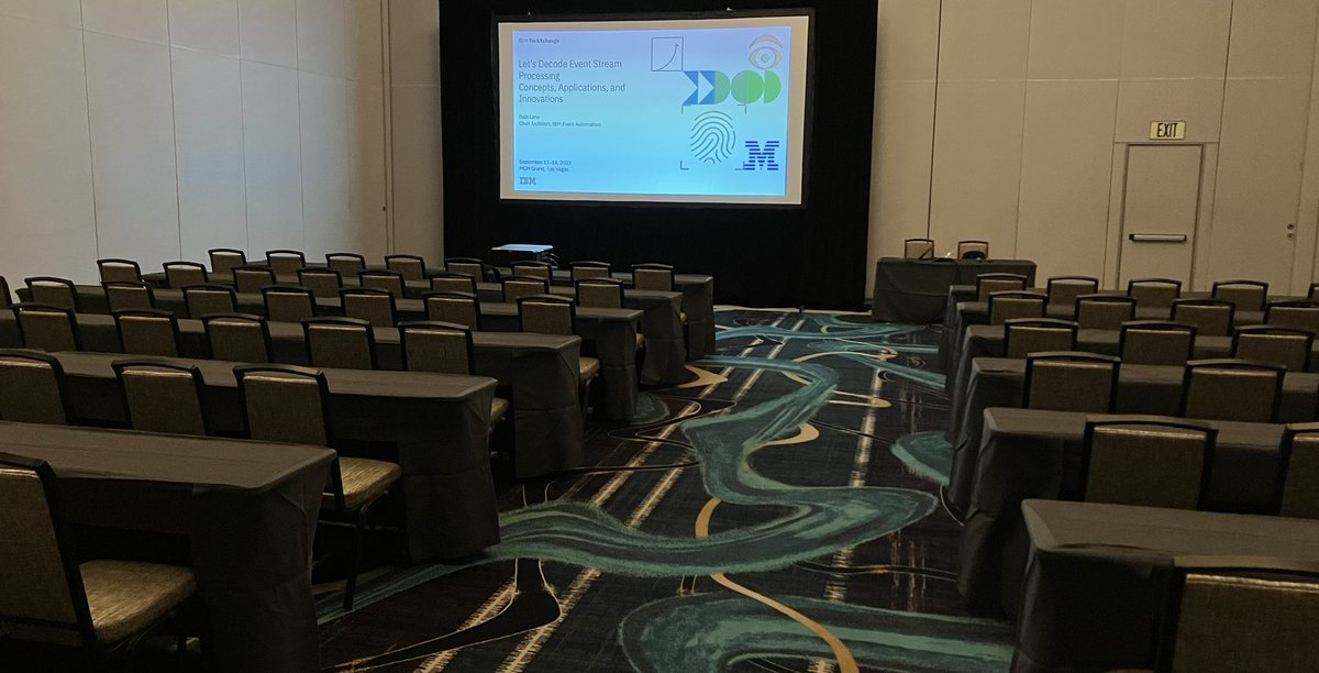Time for my last #IBMTechXchange session. Don’t let the soulless, windowless room fool you - it’s a rip-roaring thrill ride into the world of event processing