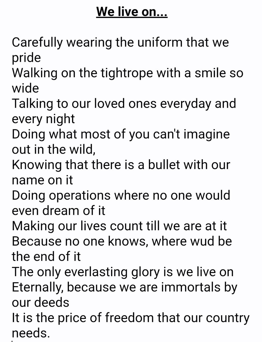hammerving's tweet image. Dedicated to the Bravehearts who made their supreme sacrifice in the service of our motherland.
You&apos;ll live on eternally.
#ColManpreetSingh
#MajAshishDhonchak
#DSPHumayunBhat
#Martyrs
#ॐशांति