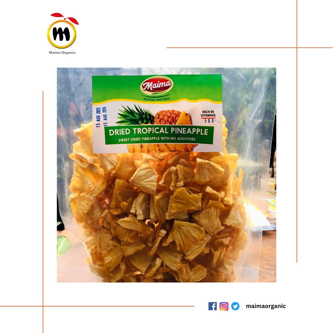 Satisfy your sweet cravings the healthy way with delicious dried pineapple from maima Organics 🍍✨ #HealthySnacking #DriedPineapple #SweetTreat