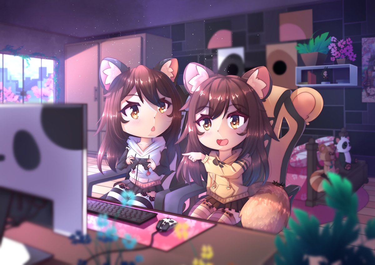 LGoldenheartEN's tweet photo. This one os an old one, but i still think it was one of the best comm i've done, there's a lot of detail here ^w^
#vtuber #chibi #vtuberoom #comm https://t.co/up9bP4537n