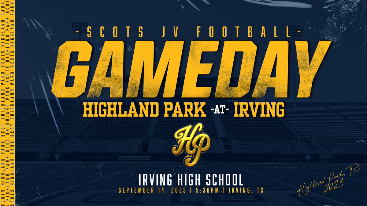 scotsathletics's tweet photo. IT'S GAMEDAY!! Good luck to the Scots football teams today!! #HPFootball🏈 #EENG @HPSCOTSFB
🏈 9th Gold vs N. Crowley | 7pm | Highlander Stadium
🏈 JV Gold @ Allen | 7pm | Eagle Stadium https://t.co/Ok3ZCwF6rQ