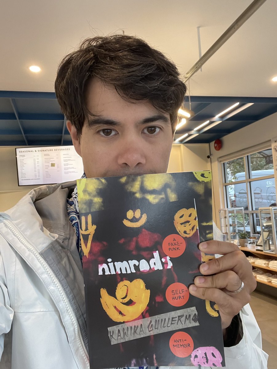 KawikaGuillermo's tweet image. NIMRODS is published today. Overwhelmed with emotion. 

Thank you to the illustrators, editors, readers, &amp;amp; all who inspired the work. To purchase, use code E23NIMRD for 30% off on @DukePress website: dukeupress.edu/nimrods

I’m happy to do talks/readings. Can bring buttons 😃
