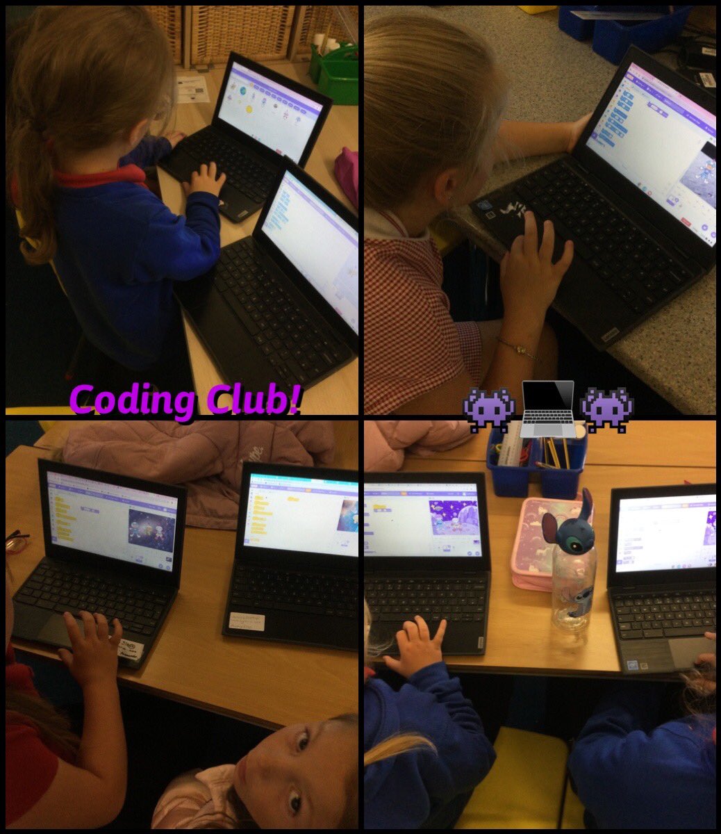 Phip_Primary's tweet image. Clever Coders had their first coding club today! We learnt how to code sprites to communicate to each other (we also had lots of laughs and giggles 🤭) Da iawn merched! #phipdcf @codeclubWales