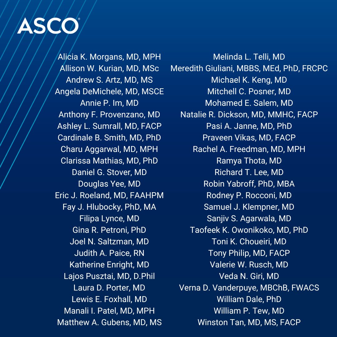 🎉 Join us in congratulating the following members on earning the Fellow of ASCO (FASCO) distinction this quarter! We're grateful for their extraordinary volunteer service, dedication, and commitment to ASCO. Learn more about the FASCO distinction: brnw.ch/21wCAyk