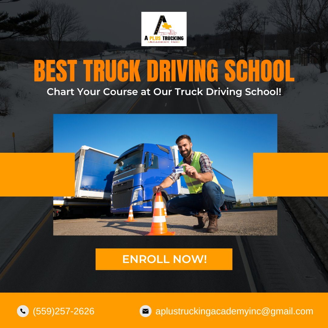 Ready to chart a course toward a fulfilling career? Look no further than the best truck driving school! Your success story starts here! 💪🌟

Curious about our payment plans? Enroll now! 
Call Now: (559)257-2626

#BestTruckDrivingSchool #ChartYourCourse #SkillsForSuccess