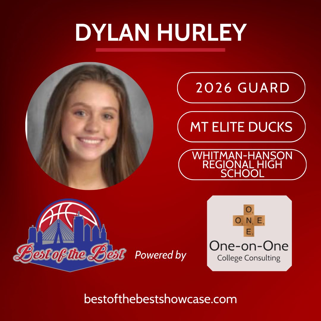 We welcome Dylan Hurley - Class of 2026 - to join us at the Best of the Best Showcase at Babson College on Sunday, 9/17 from 9am-1pm!🏀
