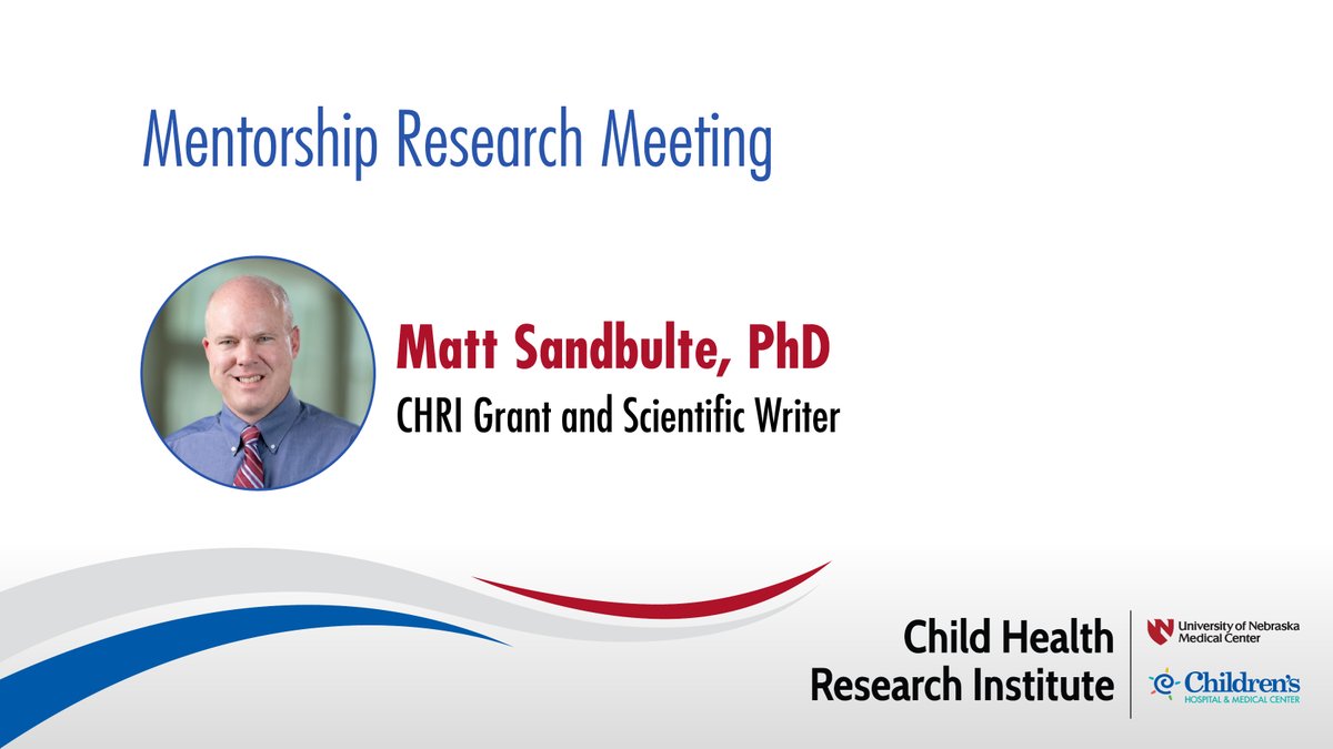 CHRI Members are invited to join Dr. Matt Sandbulte tomorrow at 1 p.m. for a Mentorship Research Meeting on Improving your Significant Aims Page. Email CHRI if you did not receive the Zoom invite. See you there, after our Seminar Series talk at noon!