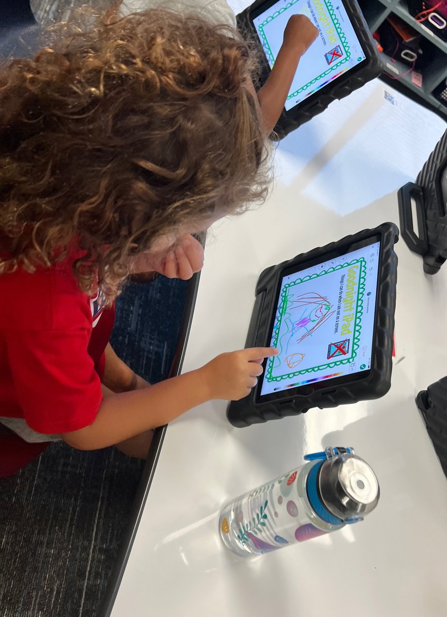 Ms. Reynolds’ class learned about media balance with the book Goodnight iPad and drew a picture in <a href="/seesaw/">Seesaw</a> of things they can do when screens are put away.