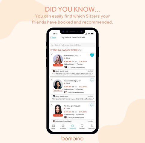 Hosp_PTA's tweet photo. 📣 SPONSOR SHOUTOUT! @bambinositters 

Need a weekend sitter? Bambino can help you find local sitters recommended by your friends and neighbors! #community #babysitter #datenight https://t.co/p3h7jFjH6t